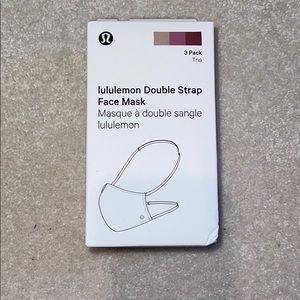 NWT lululemon face mask 3 pack - mauve/plum/garnet